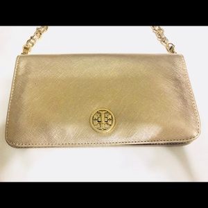 TORY BURCH gold mini bag
